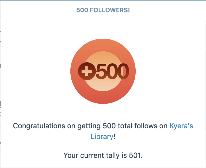 A Thank You For 500 – and – Ask Me Anything Tell All Post – Kyera's Library