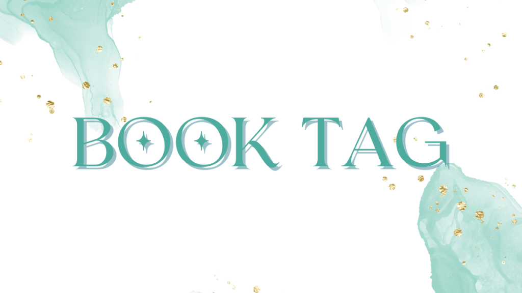 Book Tag with Watercolor Background